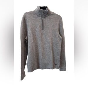BOSS Hugo Boss Men’s Quarter Snap Mock Neck Pullover Sweater Gray Regular Fit S